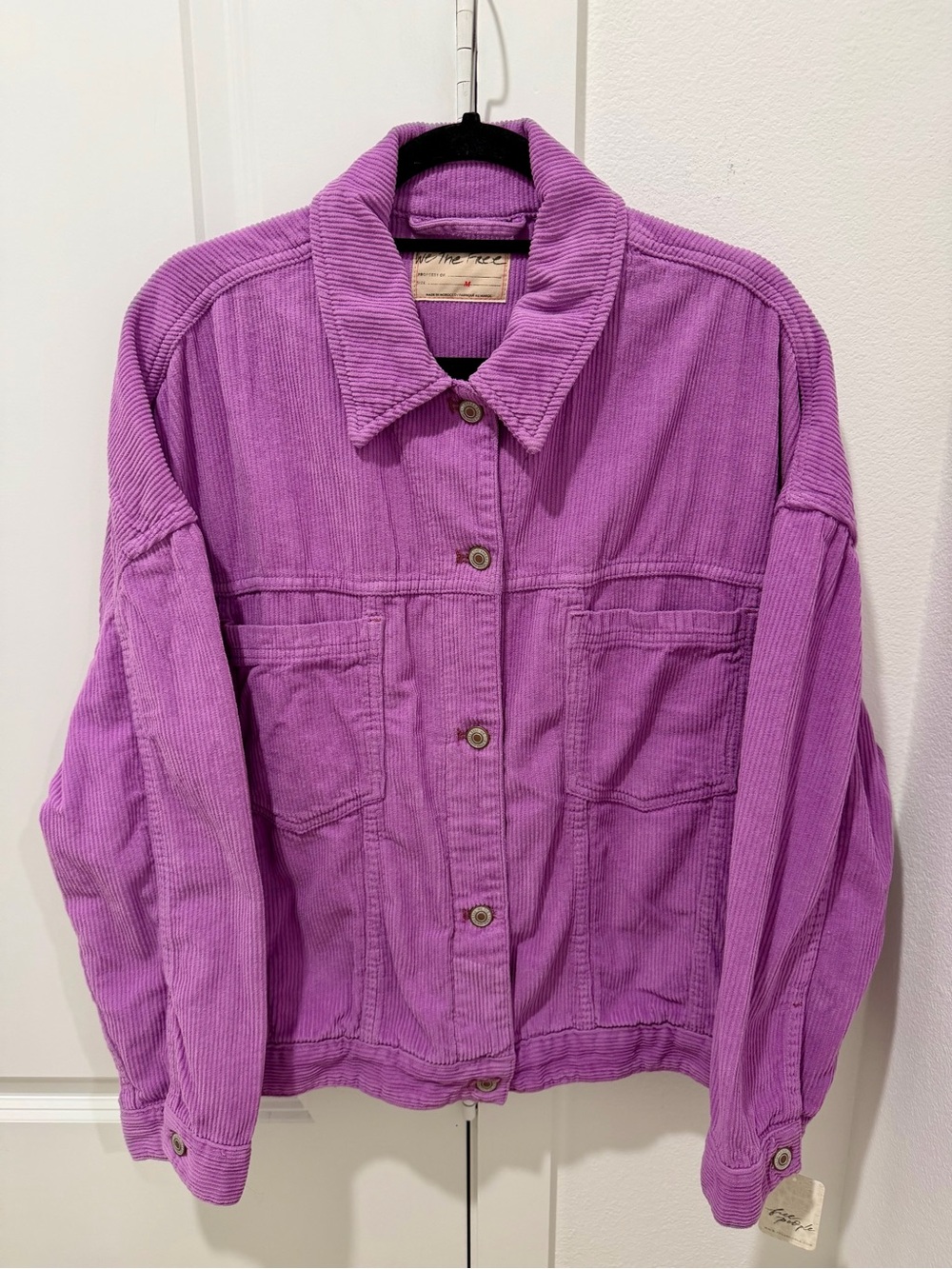 NWT We The Free by Free People Rumors Corduroy Jacket in Violet Turtle Colorway - Picture 4 of 8